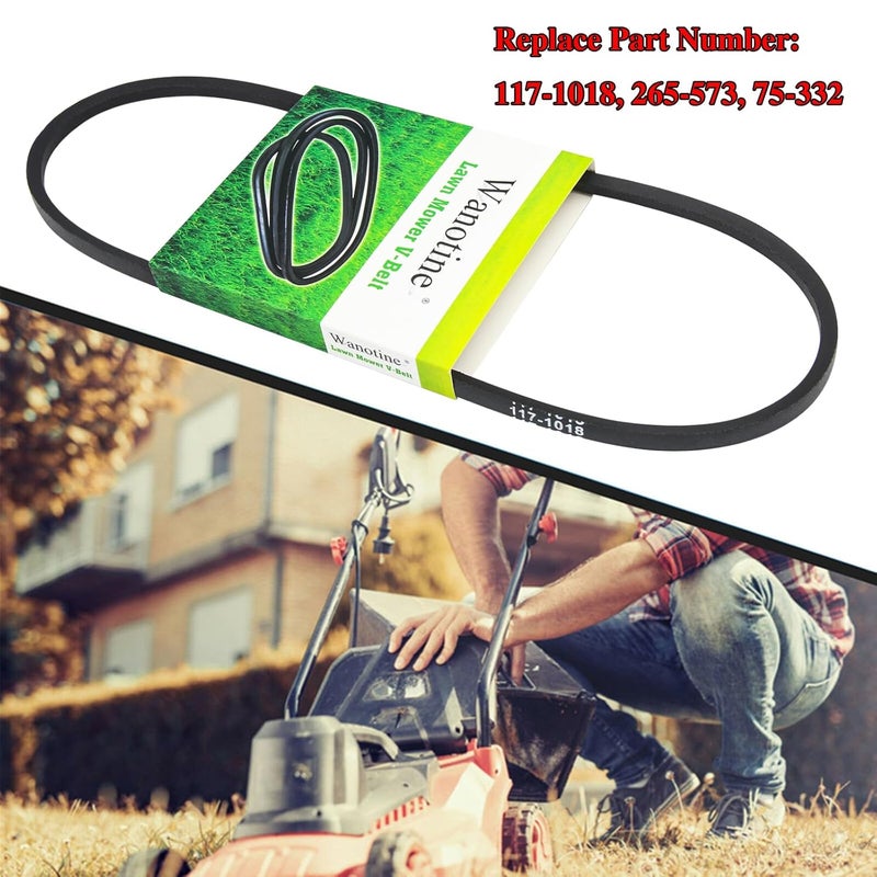 Wanotine 117-1018 V-Belt 3/8" x 32.5" Replaces Toro Recycler 22'' Drive Belt for Toro 20330, 20339, 20370, 20371, 20377, 20378, 20379 Lawn Mowers, Replaces 117-1018 Drive Belt (1-Pack) - Image 3